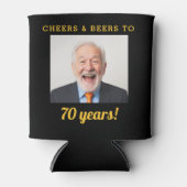 Cheers & Beers 70 Jaar Verjaardag Foto Keepsake Blikjeskoeler (Voorkant)
