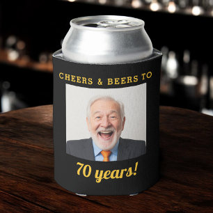 Cheers & Beers 70 Jaar Verjaardag Foto Keepsake Blikjeskoeler