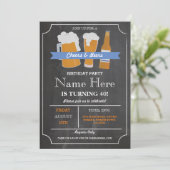 Cheers & Beers BBQ Birthday Party OM HET EVEN WELK Kaart (Staand voorkant)