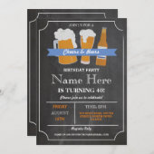 Cheers & Beers BBQ Birthday Party OM HET EVEN WELK Kaart (Voorkant / Achterkant)