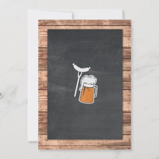 Cheers & Beers BBQ Verjaardagsfeest ELKE LEEFTIJD  Kaart (Achterkant)