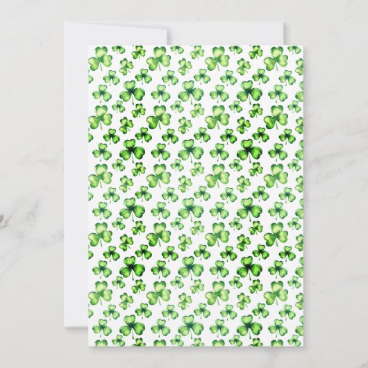 Cheers Beers Birthday St Patrick's Day Party Kaart (Achterkant)