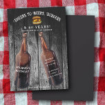 Cheers Beers Burgers 40th Beer Birthday Party Kaart<br><div class="desc">A watercolor beer bottle and burgers illustration design. A retro look beer themed design perfect for adult buger and beer birthday parties. An ideal illustration for anyone who loves beer,  burgers,  brewery themes,  BBQ's,  summer parties and beer alcohol drinks.</div>