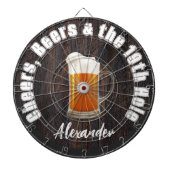 Cheers Beers en de 19e hole Golf Balls Wood Dartbord (Voorkant)