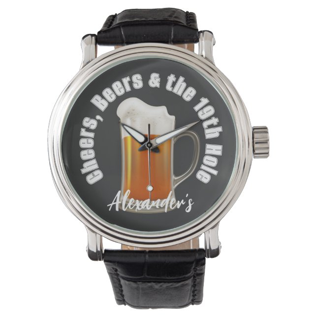 Cheers Beers en het 19e Monogram van het Hole Golf Horloge (Voorkant)