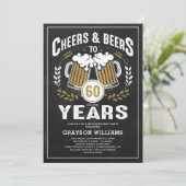  Cheers & Beers Enige Leeftijd Verjaardag Kaart (Staand voorkant)