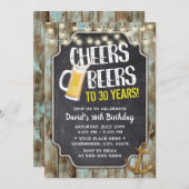 Cheers & Beers Gold Anchor  30e verjaardag Kaart (Voorkant / Achterkant)