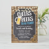 Cheers & Beers Goud Anker Rustieke 60e Verjaardag Kaart (Staand voorkant)