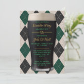 Cheers & Beers Guinness Pint Bachelor Party Kaart (Staand voorkant)