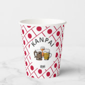 Cheers Beers JAPANSE VLAG Papieren Bekers (Achterkant)