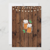 Cheers Beers Kerstfeest Holly Uitnodiging (Achterkant)