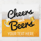 Cheers & Beers|Koude en schuimende Bierflesetikett Bier Etiket (Enkel label)