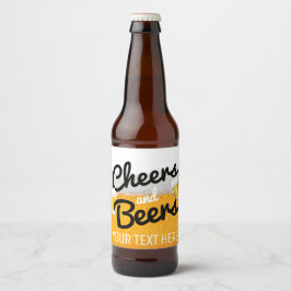 Cheers & Beers|Koude en schuimende Bierflesetikett Bier Etiket