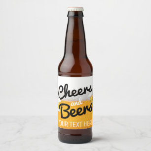 Cheers & Beers Koude en schuimende Bierflesetikett Bier Etiket