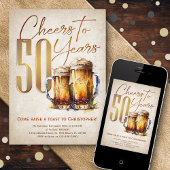 Cheers & Beers Mannen Grappige 50ste Verjaardag Kaart