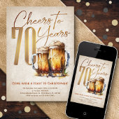 Cheers & Beers Mannen Grappige 70ste Verjaardag Kaart