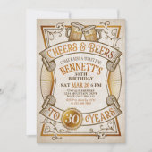 Cheers Beers Mannen Grappige Verjaardag Kaart (Voorkant)