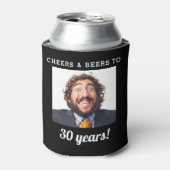 Cheers & Beers Milestone Verjaardag Foto Keepsake Blikjeskoeler (Blikje Voorkant)