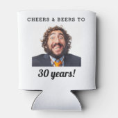 Cheers & Beers Milestone Verjaardag Foto Keepsake Blikjeskoeler (Achterkant)