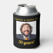 Cheers & Beers Milestone Verjaardag Foto Keepsake Blikjeskoeler (Blikje Voorkant)