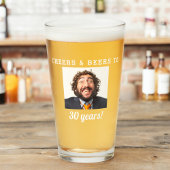 Cheers & Beers Milestone Verjaardag Foto Keepsake Glas
