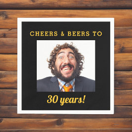 Cheers & Beers Milestone Verjaardag Foto Keepsake Servet