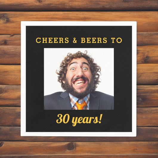 Cheers & Beers Milestone Verjaardag Foto Keepsake Servet
