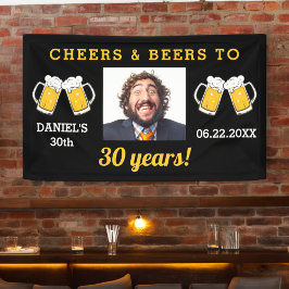 Cheers & Beers Milestone Verjaardag Foto Keepsake Spandoek
