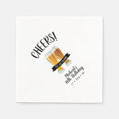Cheers Beers | Moderne volwassen 40e verjaardag Servet (Voorkant)
