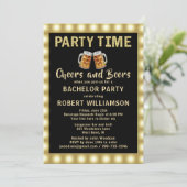 Cheers & Beers Party Time Lights voor vrijgezellen Kaart (Staand voorkant)
