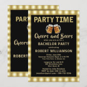 Cheers & Beers Party Time Lights voor vrijgezellen Kaart (Voorkant / Achterkant)