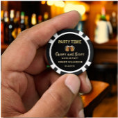Cheers & Beers Party Time Lights voor vrijgezellen Poker Chips