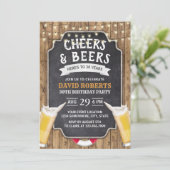 Cheers & Beers Rustic Nautical 30th Birthday Kaart (Staand voorkant)