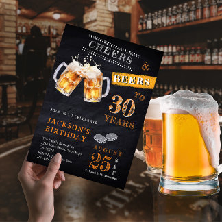 Cheers & Beers Rustiek schoolbord Elke Leeftijd Ve Kaart