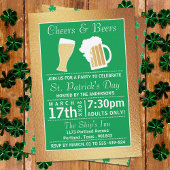 Cheers & Beers Shamrock St. Patrick's Day Party Kaart