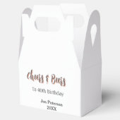 Cheers & beers to 40th birthday gray name year sin bedankdoosjes (Geopend)