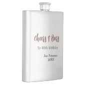 Cheers & beers to 40th birthday gray name year sin flacon (Rechts)