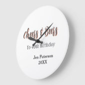 Cheers & beers to 40th birthday gray name year sin grote klok (Hoek)