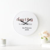 Cheers & beers to 40th birthday gray name year sin grote klok (Huis)