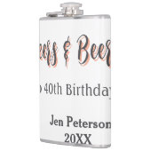 Cheers & beers to 40th birthday gray name year sin heupfles (Links)