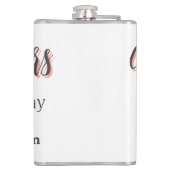 Cheers & beers to 40th birthday gray name year sin heupfles (Achterkant)