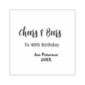 Cheers & beers to 40th birthday gray name year sin rubberstempel (Afrduk)