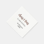 Cheers & beers to 40th birthday gray name year sin servet (Hoek)