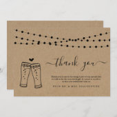 Cheers & Beers Toast & String Lights Bedankkaart (Voorkant / Achterkant)