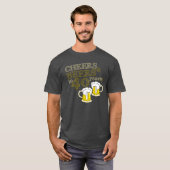 CHEERS & BEERS tot 40 jaar! Birthday T-SHIRT (Voorkant volledig)