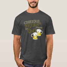 CHEERS & BEERS tot 60 jaar BIRTHDAY T-shirt