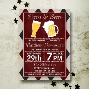 Cheers & Beers Trendy Rode Afscheidsfeest voor de Kaart