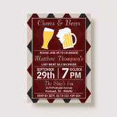 Cheers & Beers Trendy Rode Afscheidsfeest voor de Kaart