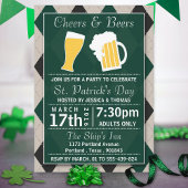 Cheers & Beers Trendy St. Patrick's Day Party Kaart
