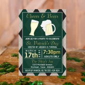 Cheers & Beers Trendy St. Patrick's Day Party Real Folie Uitnodiging